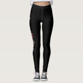 Tote Blumen-Schädel-Leggings Leggings (Vorderseite)