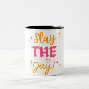 Töte den Tag Motivations-Tassendesign Zweifarbige Tasse