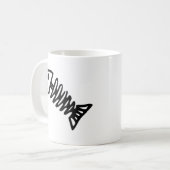 Tote Fisch-Skeleton Schädel entbeint Fossil Kaffeetasse (Vorderseite Links)