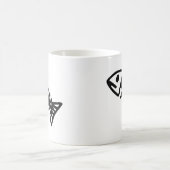 Tote Fisch-Skeleton Schädel entbeint Fossil Kaffeetasse (Mittel)
