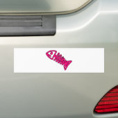Tote Fisch-Skeleton Schädel entbeint Fossil-Rosa Autoaufkleber (Auf Auto)