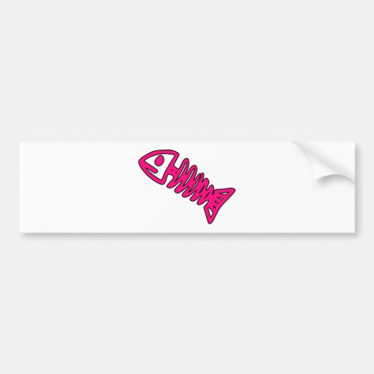 Tote Fisch-Skeleton Schädel entbeint Fossil-Rosa Autoaufkleber (Vorne)