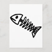 Tote Fische Skelett Schädelknochen Fossil Postkarte (Vorderseite)