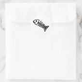 Tote Fische Skelett Schädelknochen Fossil Runder Aufkleber (Tasche)