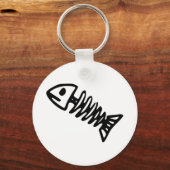 Tote Fische Skelett Schädelknochen Fossil Schlüsselanhänger (Vorderseite)