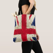 Tote Frau. Englische Flagge Tasche (Von Nahem)