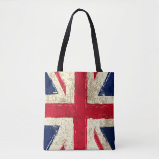 Tote Frau. Englische Flagge Tasche