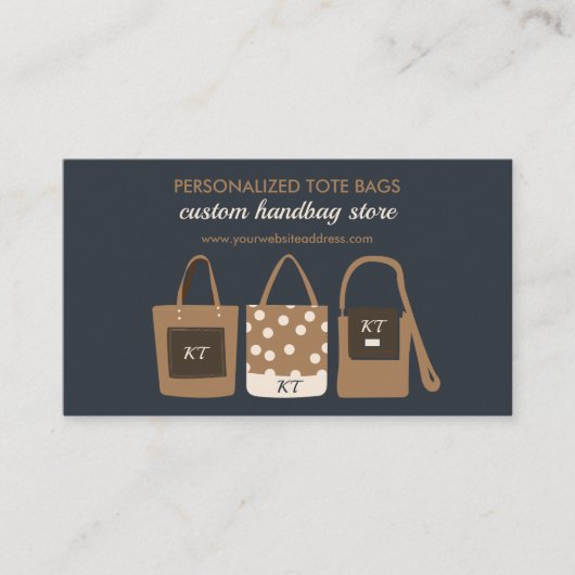 Tote Handtasche Tasche Visitenkarte (Vorderseite)