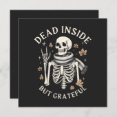 Tote im Inneren, aber dankbar Feiertagskarte (Vorne/Hinten)