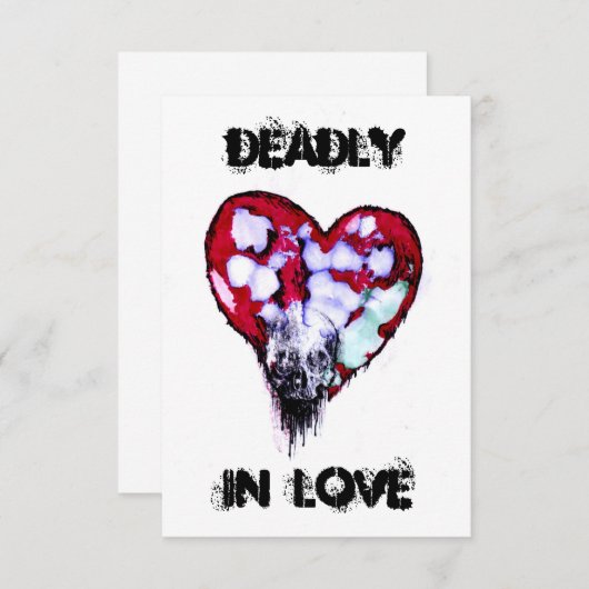 Tote in Liebe Dankeskarte (Vorne/Hinten)