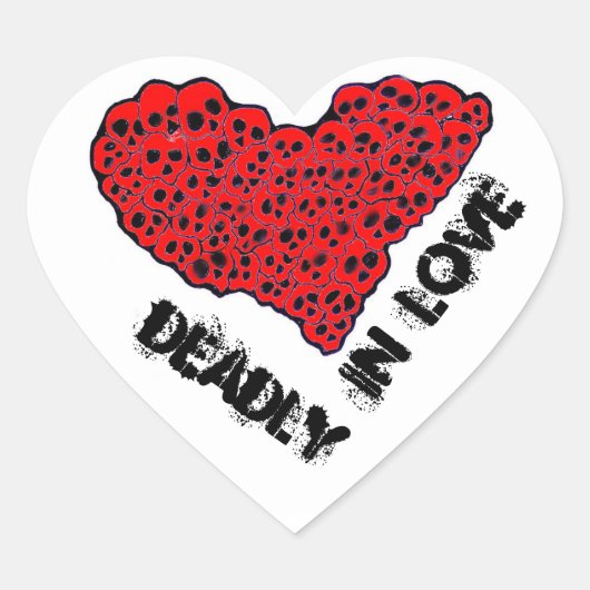 Tote in Liebe Herz-Aufkleber (Vorderseite)