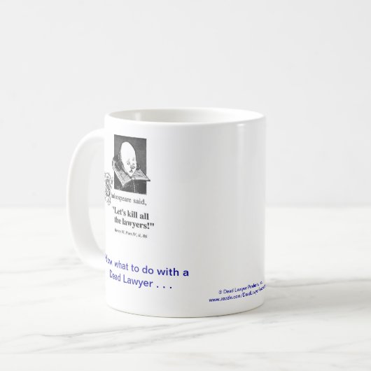 Tote Lawyer™ Kaffeetasse (Vorderseite Links)