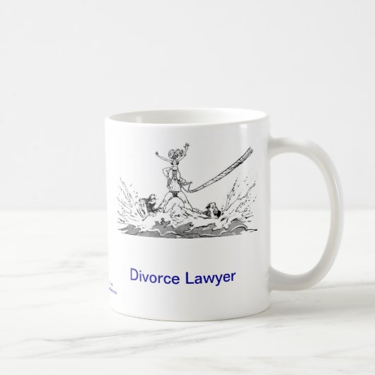 Tote Lawyer™ Scheidungs-Rechtsanwalt-Kaffee-Tasse Kaffeetasse (Rechts)