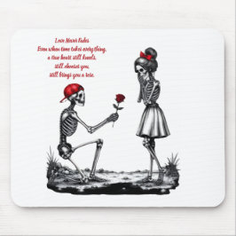 Tote Liebende Skelett-Paar Mousepad