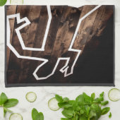 Tote Mann-Kontur der Verbrechenszene auf Boden Geschirrtuch (Gefaltet)