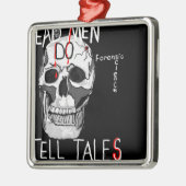 Tote Männer Schädel-Forensik CSIs Silbernes Ornament (Links)