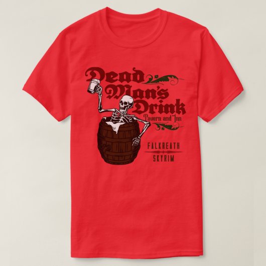 Tote Männer trinken T-Shirt (Design vorne)