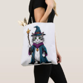 Tote Mini-Zauberkatze mit magischem Stab Tasche (Von Nahem)
