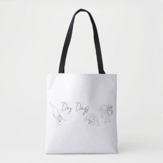 Tote mit Illustrationen von Dog Days. Tasche