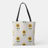 Tote mit Sonnenblumen Tasche (Rückseite)