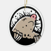 Tote Mole-Weihnachtsverzierung Keramik Ornament (Links)