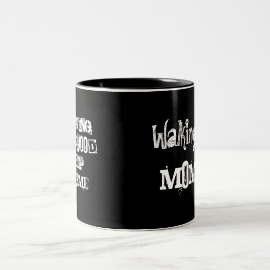 "Tote MOMMY laufen/einen Schluck hinterlassen! Zweifarbige Tasse (Mittel)