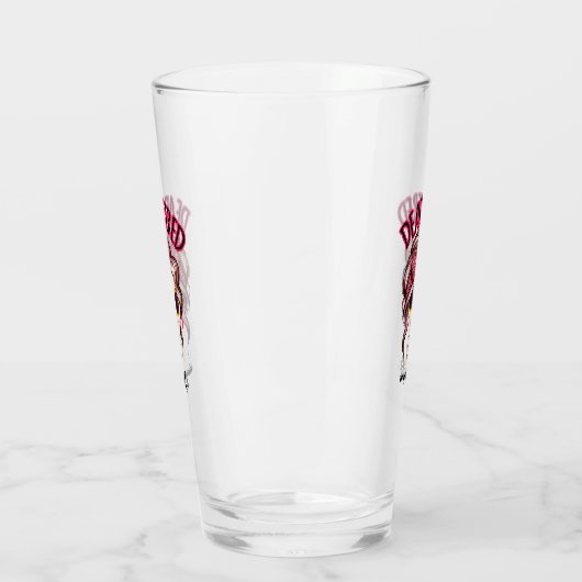 Tote müde Mama Leben Skeleton Messy Bun Bandana Glas (Links)