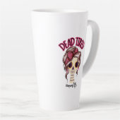 Tote müde Mama Leben Skeleton Messy Bun Bandana Milchtasse (Rechte Ecke)