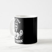 Tote-Müde-Mutter-Leben Immer noch Mütter-Skelett-M Kaffeetasse (Vorderseite Links)