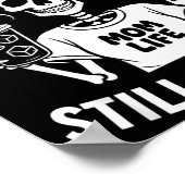 Tote-Müde-Mutter-Leben Immer noch Mütter-Skelett-M Poster (Ecke)