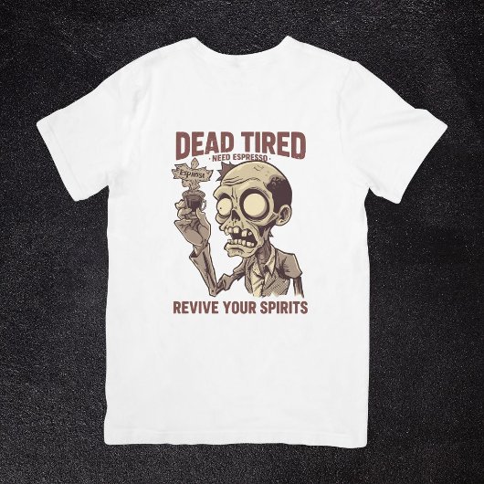 Tote Müde Need Espresso Zombie Halloween Kaffee Tri-Blend Shirt