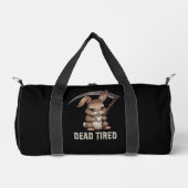 Tote müde Niedliche Bunny Grim Sensenmann Kaffee Duffle Bag (Vorderseite)