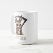 Tote müde Niedliche Bunny Grim Sensenmann Kaffee Kaffeetasse (Vorderseite Links)