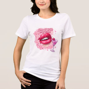 Töte nicht meine Stimmung Pinke Lippen Y2K Coquett Tri-Blend Shirt