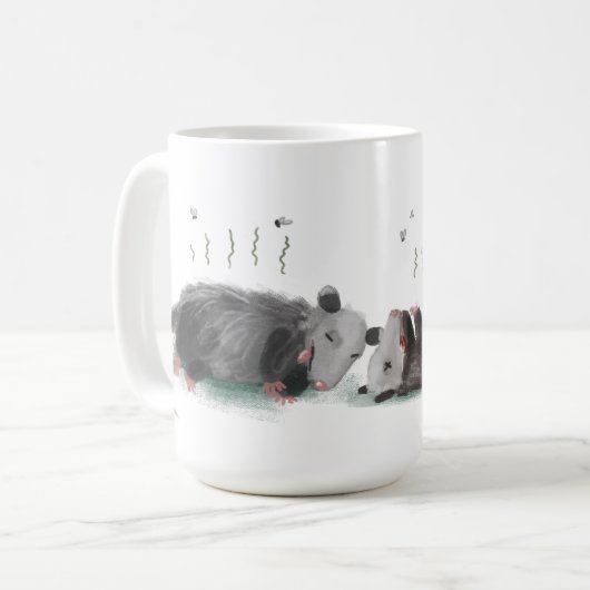 Tote Opossum-Tasse Kaffeetasse (Vorderseite Links)