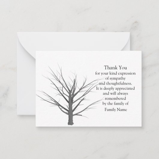 Tote Pflanze nach Beerdigung Dankeschön Karten (Vorderseite)