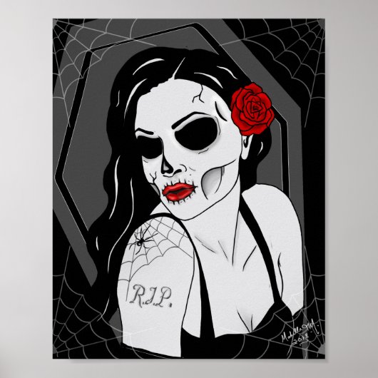 Tote Pin-Up Poster (Vorne)