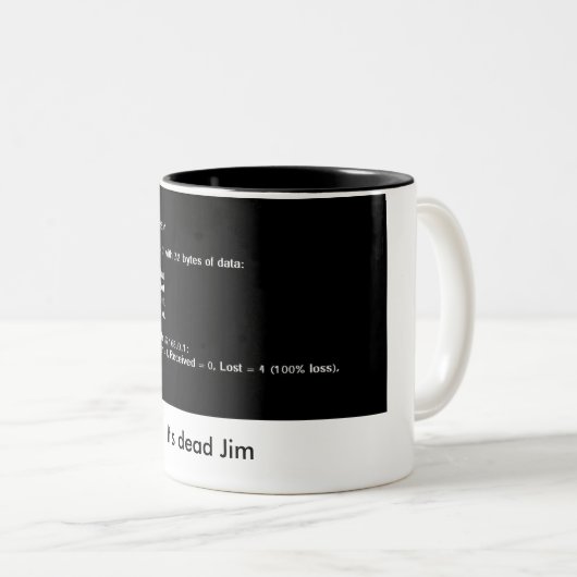 tote Ping Geek-Kaffee-Tasse Zweifarbige Tasse (VorderseiteRechts)