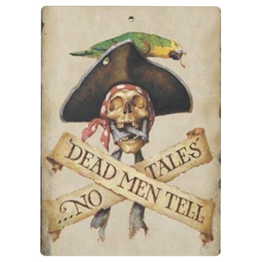 Tote Pirate Klemmbrett (Rückseite)