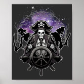 Tote Piraten Halloween Skeleton Pirate Grafik Poster (Vorne)