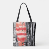 Tote – Red Pulse Abstract Design Tasche (Rückseite)