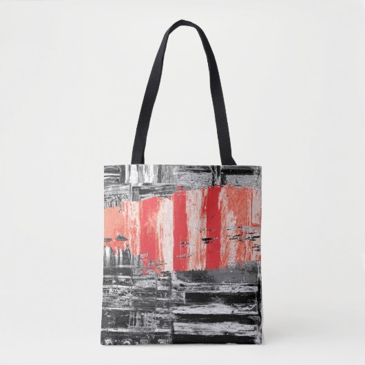 Tote – Red Pulse Abstractes Design Tasche (Vorderseite)