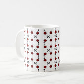Tote Rose (schwarz/rot) Kaffeetasse (Vorderseite Links)