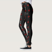 Tote Rose (schwarz/rot) Leggings (Links)