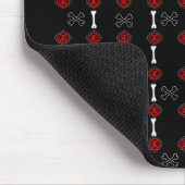Tote Rose (schwarz/rot) Mousepad (Ecke)