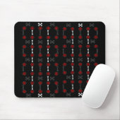 Tote Rose (schwarz/rot) Mousepad (Mit Mouse)