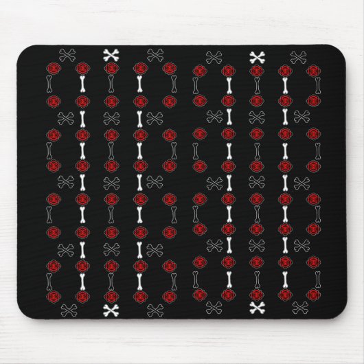 Tote Rose (schwarz/rot) Mousepad (Vorne)