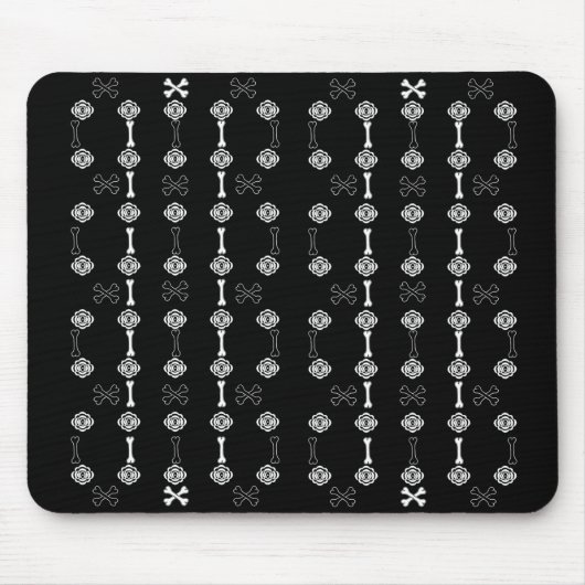Tote Rose (Schwarz und Weiß) Mousepad (Vorne)