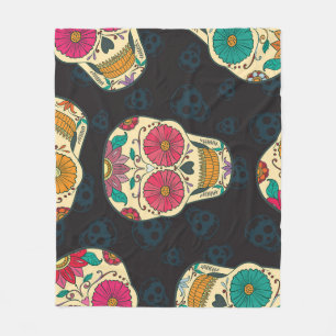 Tote Schädel: Vintage Nahtlose Eleganz. Fleecedecke
