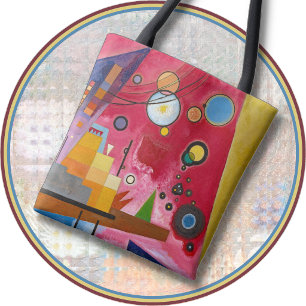 TOTE - "Schweres Rot" - Abstrakte Kunst Bild - Kan Tasche